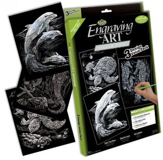 Obrázek z Škrabací obrázky moře 3v1 stříbrné 